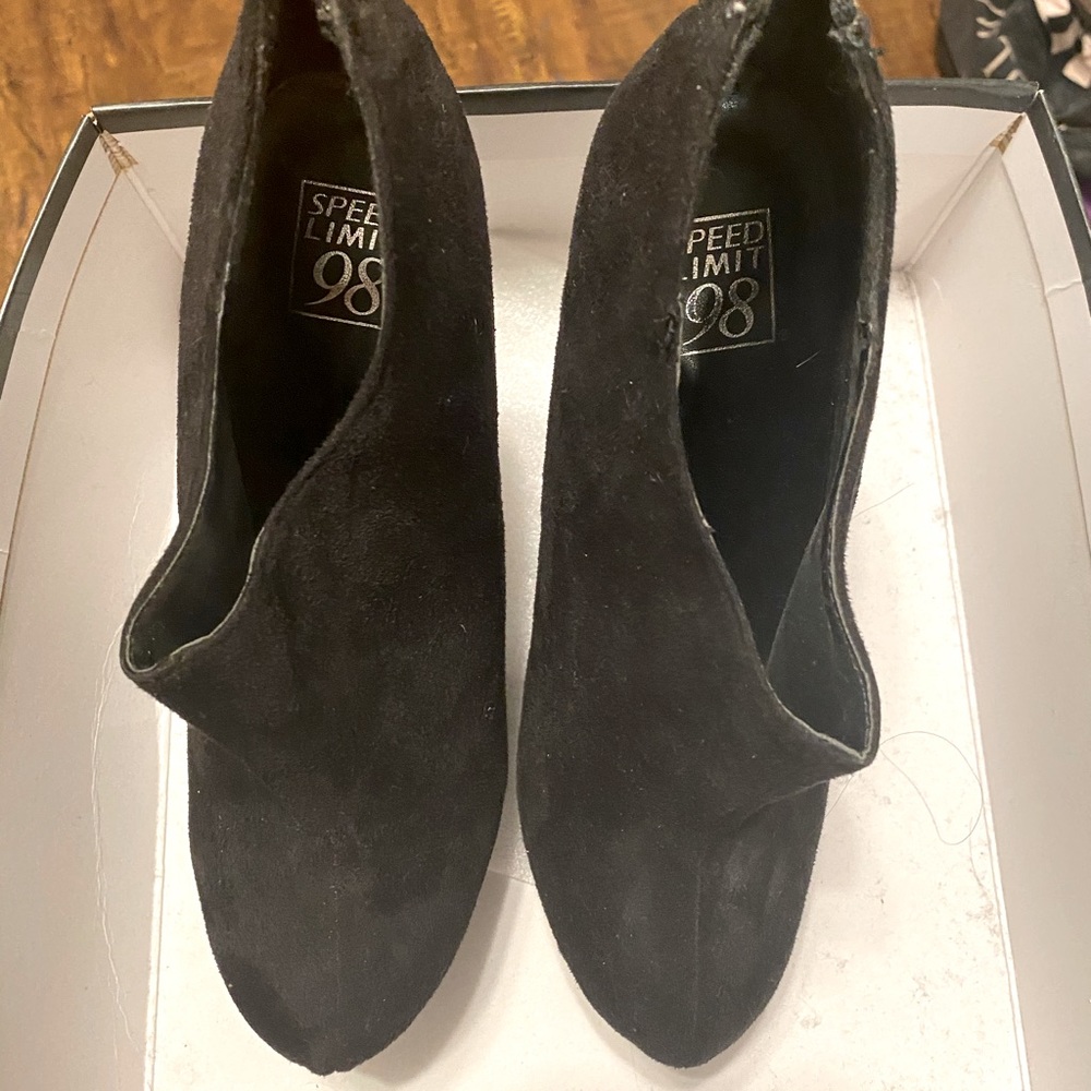 black high heels